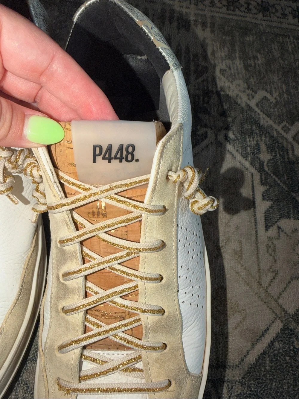 P448 women’s COJOHN in gold/beta size 40 US 9.5